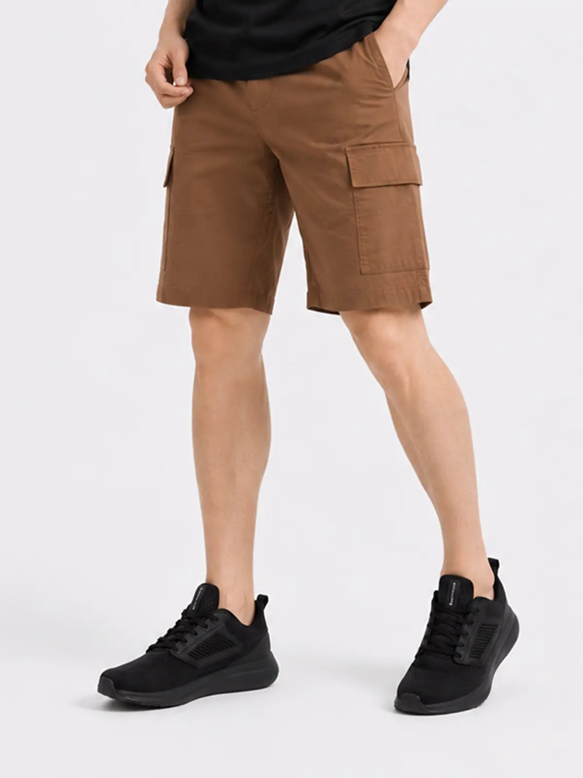 Quần Shorts Nam Khaki Túi Hộp LFNAMQ04