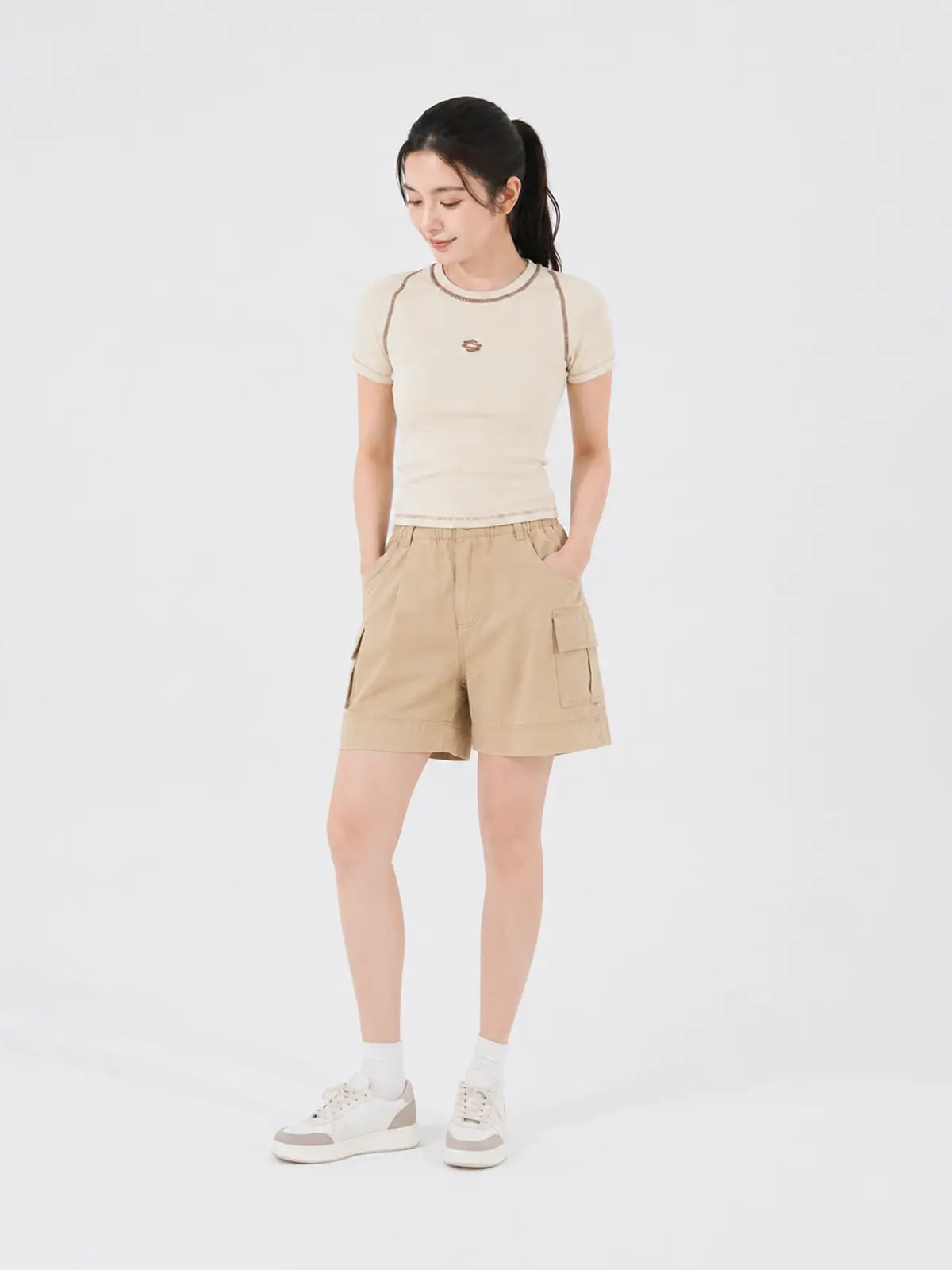 Quần Shorts Nữ Kaki LFNUQ02