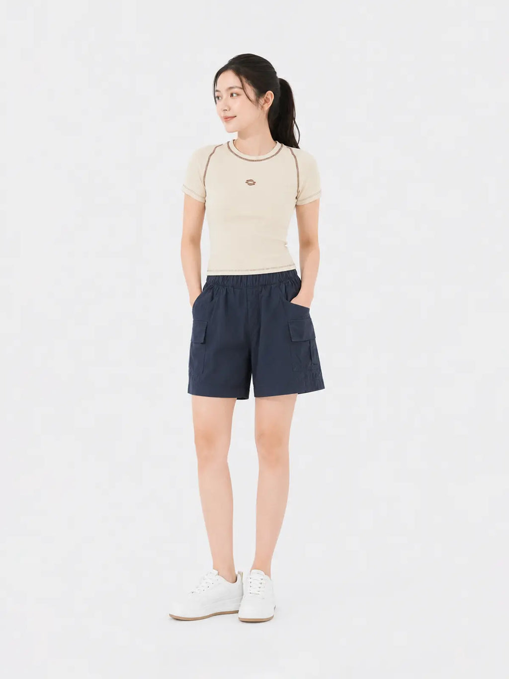 Quần Shorts Nữ Kaki LFNUQ02
