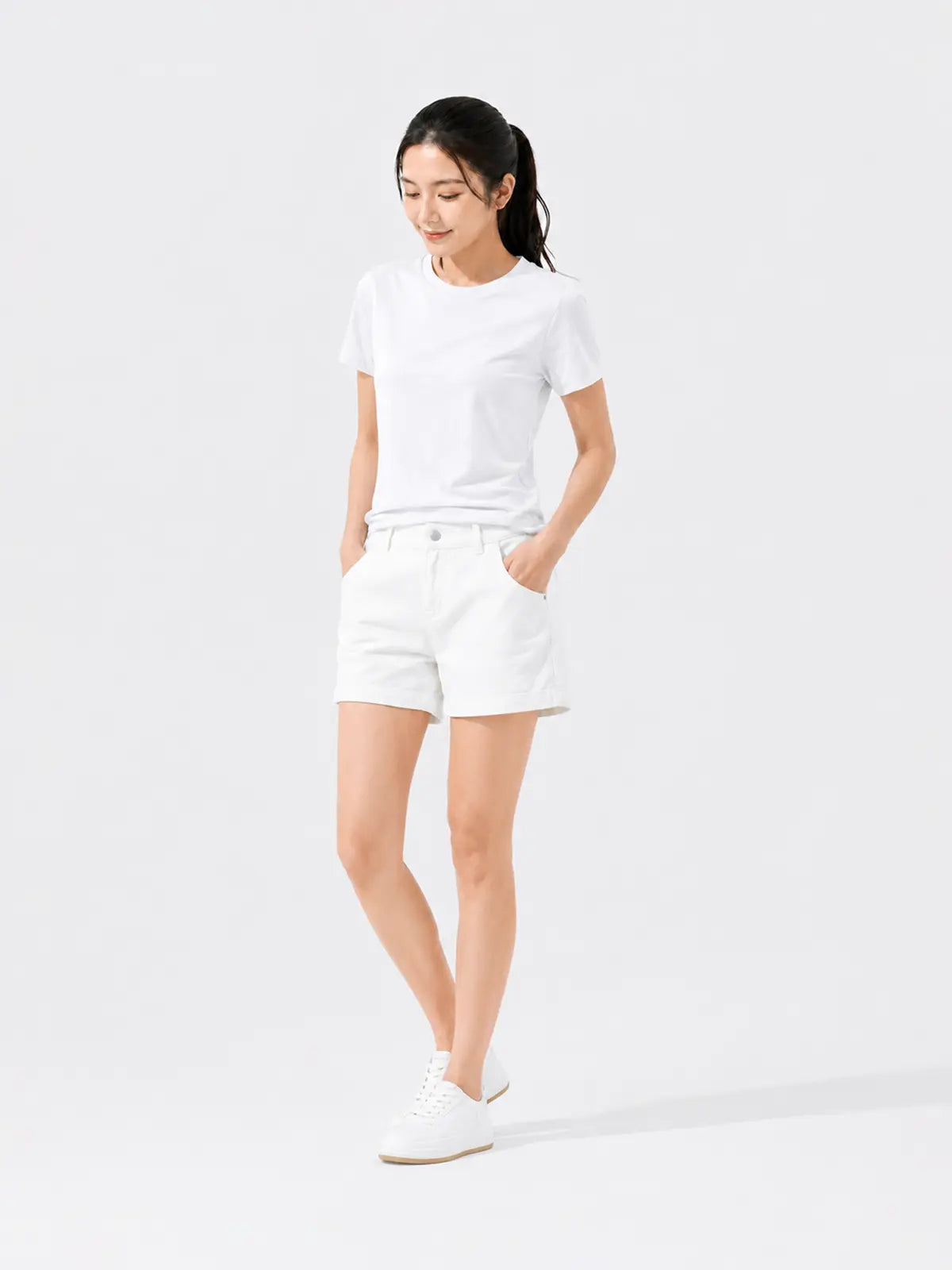 Quần Shorts Nữ Vải Denim LFNUQ01