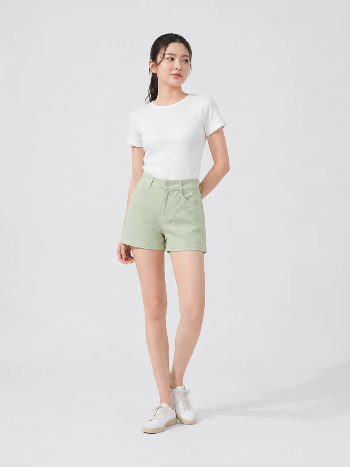 Quần Shorts Nữ Vải Denim LFNUQ01