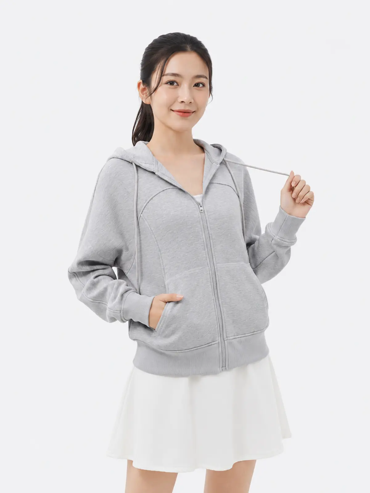 Áo Khoác Nỉ Hoodie Nữ Dáng Suông Rộng LFNUAK08