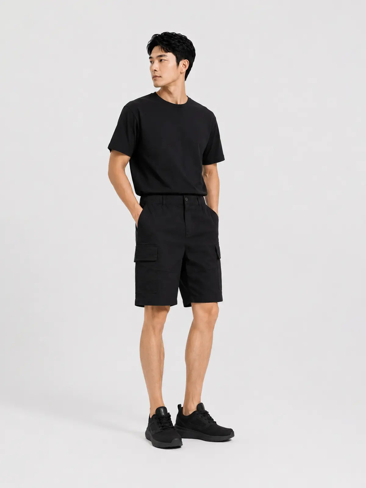 Quần Shorts Nam Khaki Túi Hộp LFNAMQ04