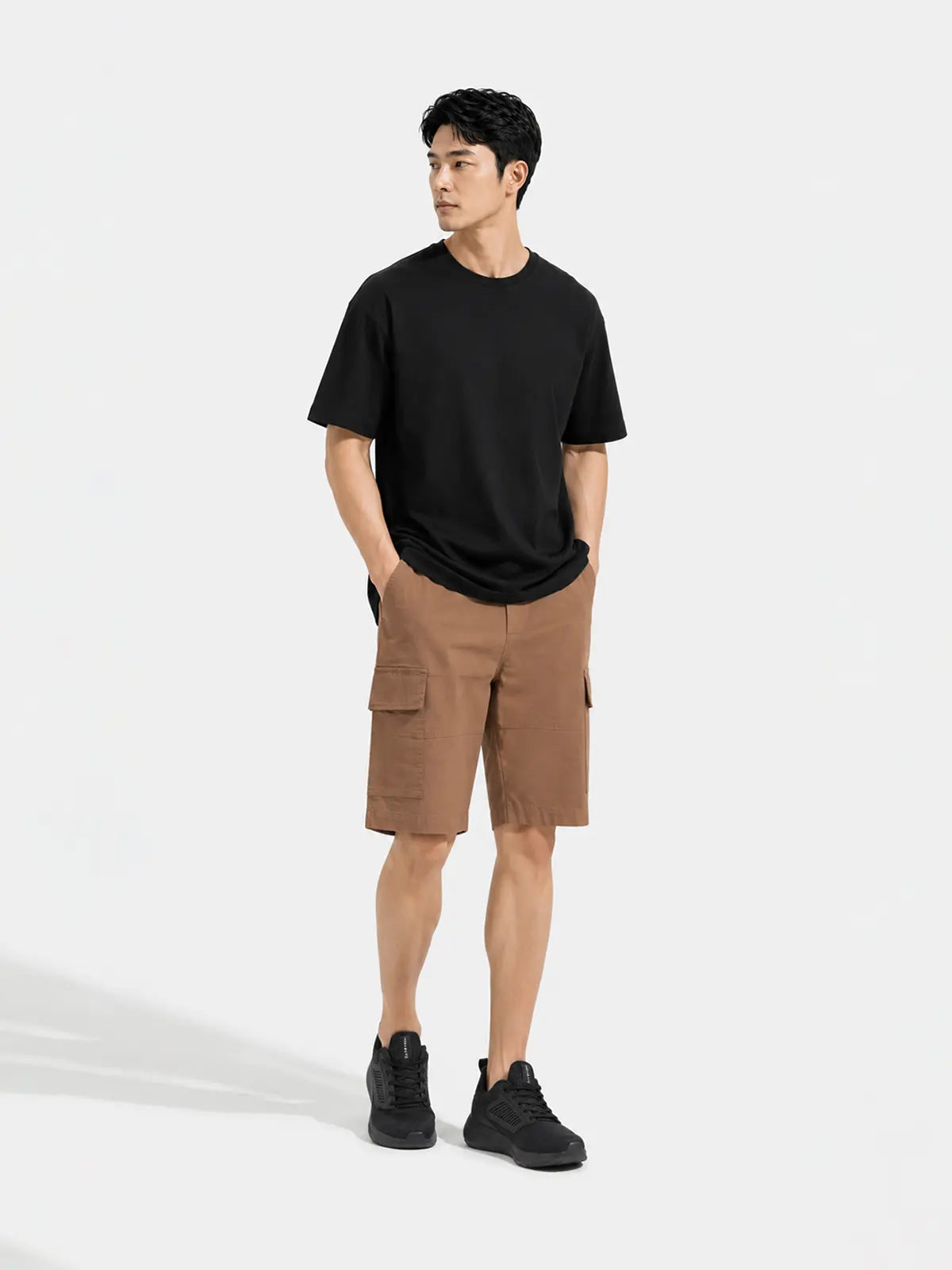 Quần Shorts Nam Khaki Túi Hộp LFNAMQ04