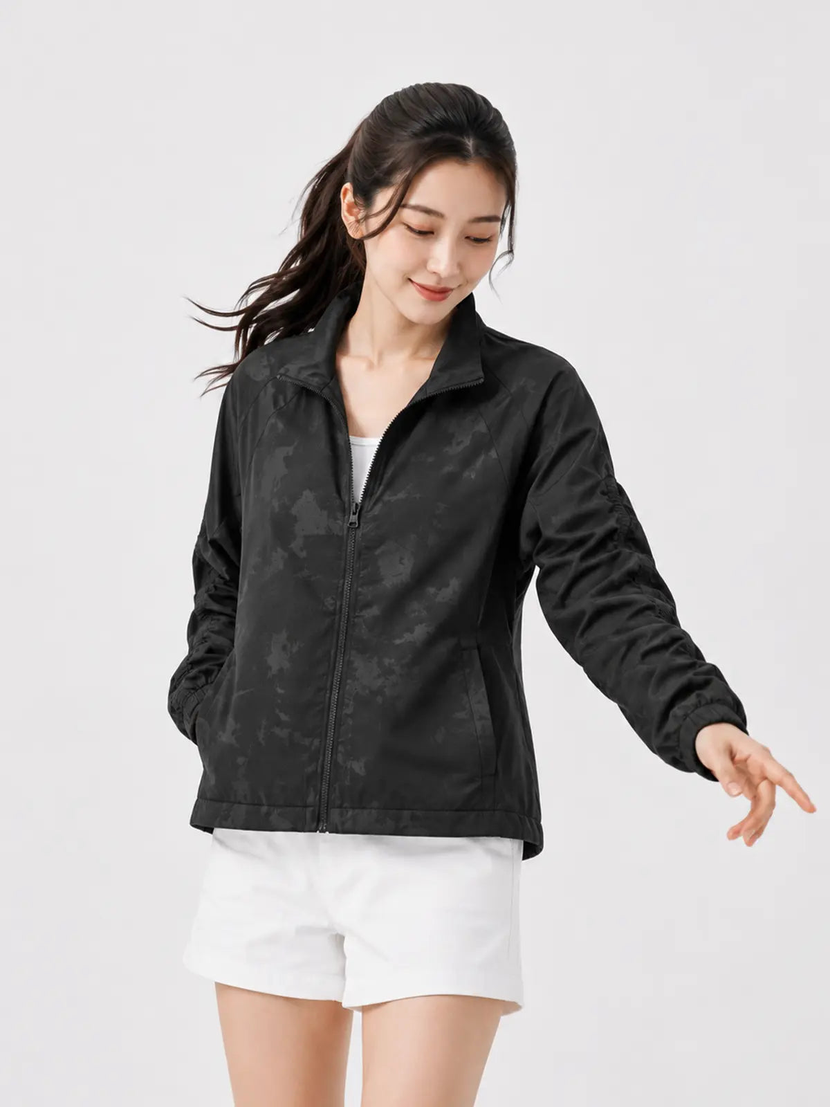 Áo Khoác Gió Nữ 1 Lớp Cổ Cao LFNUAK04
