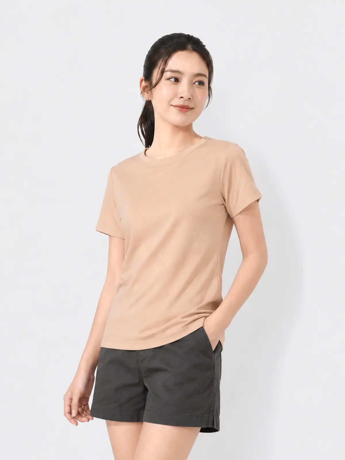 Áo Thun Nữ Dáng Suông Cổ Tròn LFNUAT01